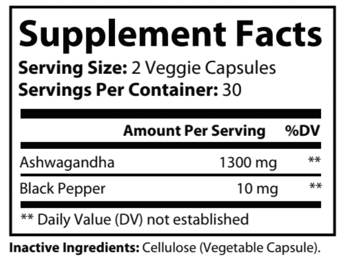 Ashwagandha with Black Pepper - Organic